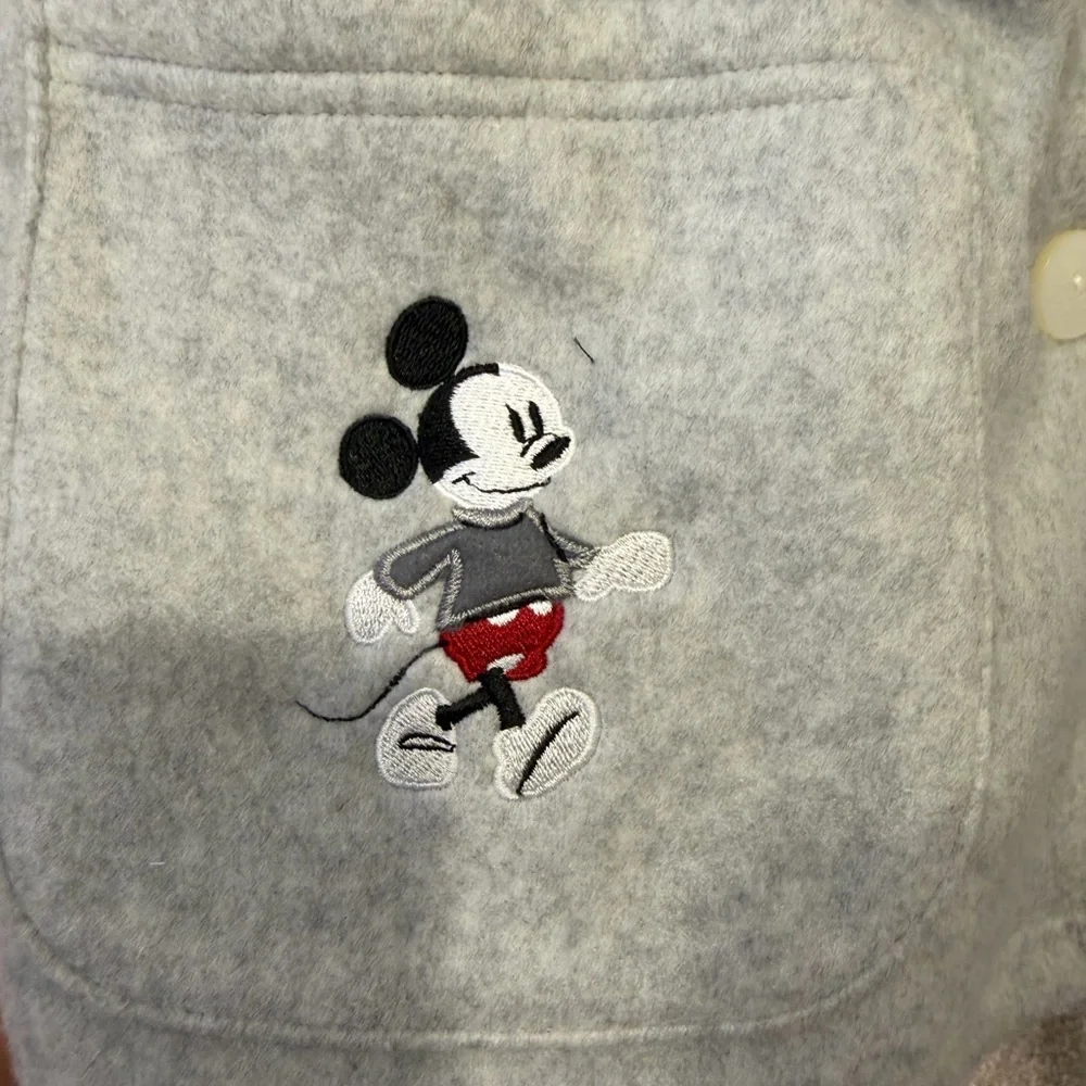 VINTAGE DISNEY STORE Mickey & Minnie Mouse Heart Fleece Jacket